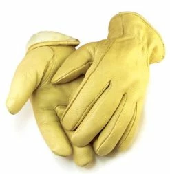 Northstar Mens Full Grain Tan Deerskin Gloves Lined 100 Gram 3M Thinsulate 013T