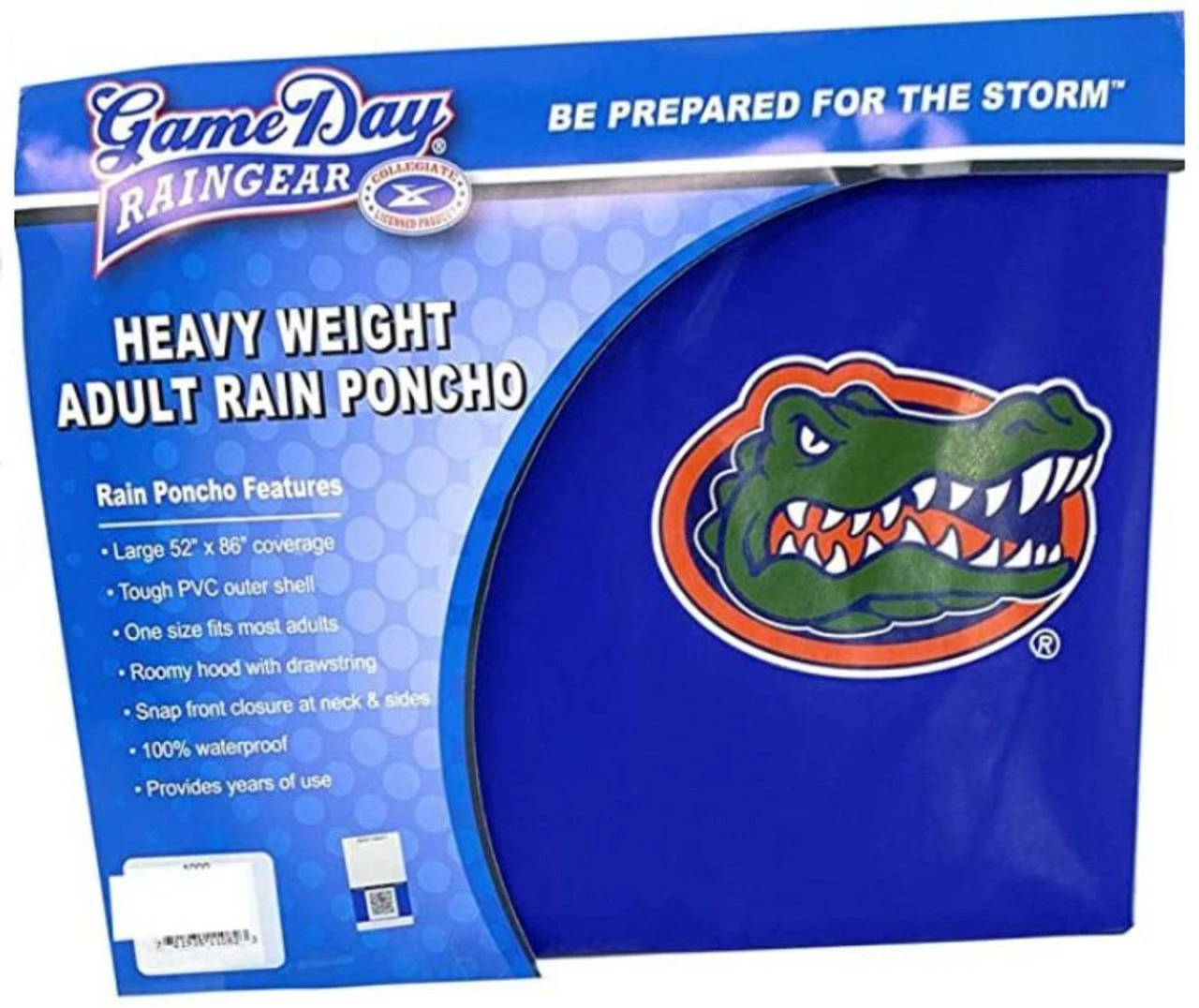 Storm Duds Florida Gators Heavy Weight Adult Adjustable Hood Rain Poncho – Blue 2 Storm Duds Florida Gators Heavy Weight Adult Adjustable Hood Rain Poncho – Blue - Image 2