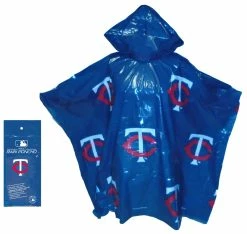 Storm Duds Minnesota Twins Lightweight Stadium Adult Adjustable Hood Rain Poncho