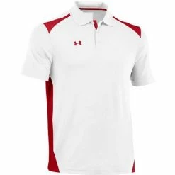 Under Armour Men's Team Colorblock Polo Golf Shirt, 1243082 -Baseball Caps & Hats Shop 1243082 101 1 64738.1678884330.1280.1280