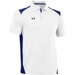 Under Armour Men's Team Colorblock Polo Golf Shirt, 1243082 -Baseball Caps & Hats Shop 1243082 102 1 72517.1678884330.1280.1280