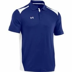 Under Armour Men's Team Colorblock Polo Golf Shirt, 1243082 -Baseball Caps & Hats Shop 1243082 400 1 78440.1678884330.1280.1280