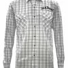 Jack Daniels Men's Textured Plaid Embroidery Snap Shirt Western Whiskey Liquor