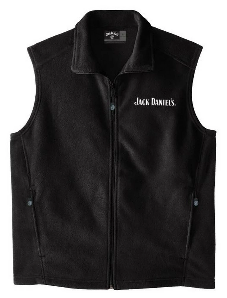 Jack Daniels Men's Fleece Vest Full Zip Logo Whiskey Liquor 15241065JD-89 1 Jack Daniels Men's Fleece Vest Full Zip Logo Whiskey Liquor 15241065JD-89