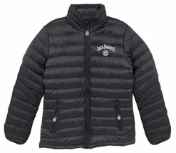 Jack Daniel's Old No.7 Brand Tennessee Whiskey Logo Puffer Jacket - Black