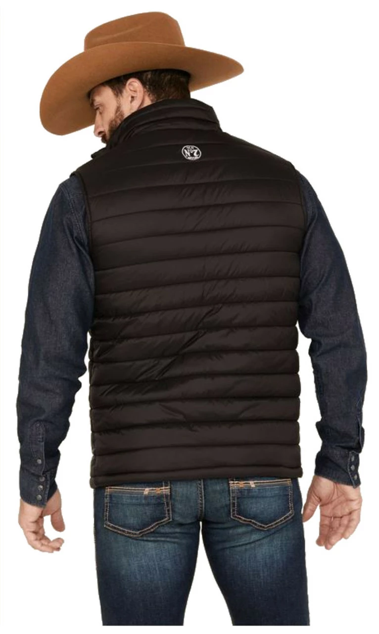 Jack Daniel's Old No.7 Brand Tennessee Whiskey Logo Puffer Vest - Black 2 Jack Daniel's Old No.7 Brand Tennessee Whiskey Logo Puffer Vest - Black - Image 2