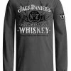 Jack Daniels Men's Gray Old Time Tennessee Whiskey Tee T-Shirt Liquor 412JD-79