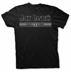 Jack Daniels Men's JD Logo Quality And Craftsmanship Since 1866 T-Shirt � Black