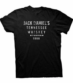 Jack Daniels Men's Stars T-Shirt Tee Tennessee Whiskey 1866 Black 15261449JD-89