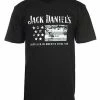 Jack Daniels Men's Distressed Flag T-Shirt Tee Whiskey Since 1866 15261452JD-89