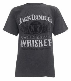 Jack Daniels Mens Heather Charcoal Old Time Whiskey T-Shirt Tee. 15261487JD-79
