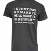 Jack Daniels Men's JD The Best We Can SS T-Shirt Tee Charcoal 15261491JD-79