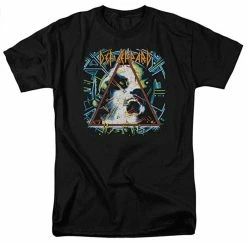 Men's Def Leppard Hysteria Short Sleeve Crew Neck Graphic T-Shirt � Black