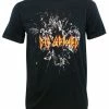 Men's Def Leppard Shatter Logo Short Sleeve Crew Neck Graphic T-Shirt - Black
