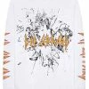 Men's Def Leppard Shatter Logo Long Sleeve Crew Neck Graphic T-Shirt � White