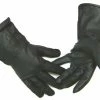 Northstar Mens Black Deerskin 4 Inch Gauntlet Gloves, Fleeced Lined Biker 317B