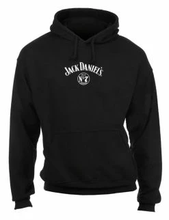 Jack Daniels Men's Black Label Pullover Hooded Sweatshirt - Black 33261433JD-89