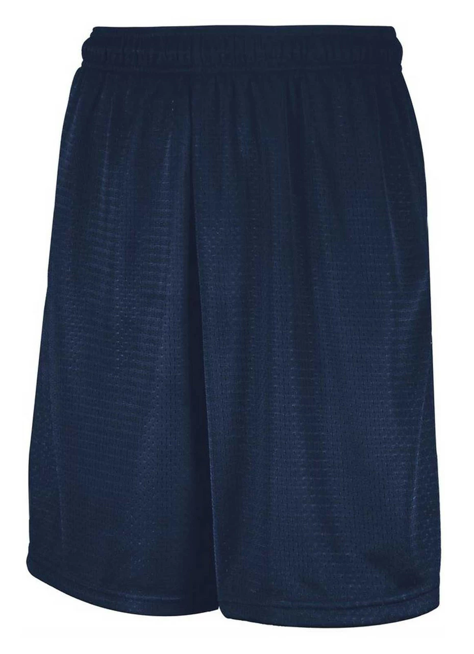 Russell Athletic Mesh Moisture-Wicking Elastic Shorts With Pockets - Navy Blue 1 Russell Athletic Mesh Moisture-Wicking Elastic Shorts With Pockets - Navy Blue