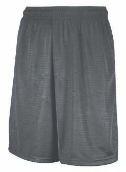 Russell Athletic Mesh Moisture-Wicking Elastic Shorts With Pockets - Steel Gray