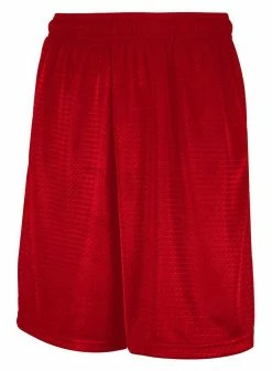 Russell Athletic Mesh Moisture-Wicking Elastic Shorts With Pockets - True Red