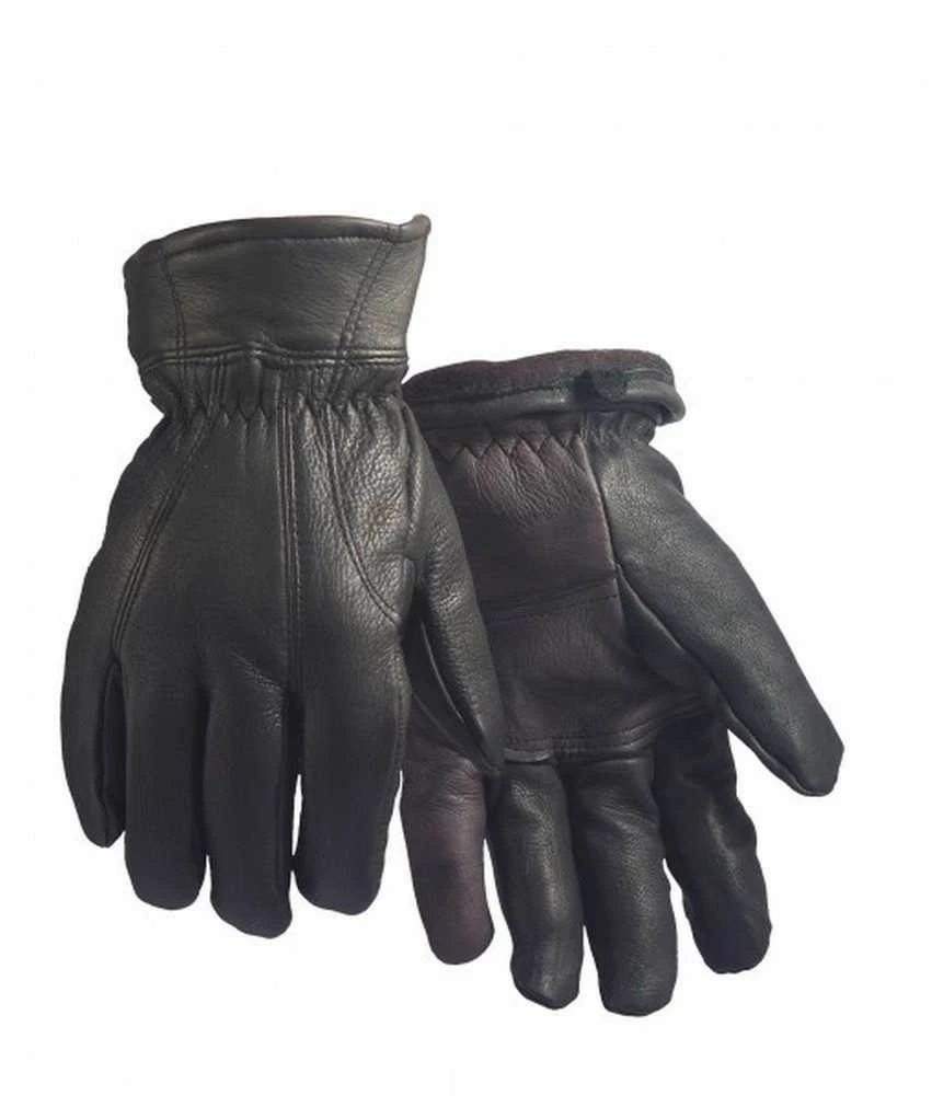 Northstar Unisex Grain Deerskin Fleece Lined Glove Flexible Thumb, Black. 911BK 3 Northstar Unisex Grain Deerskin Fleece Lined Glove Flexible Thumb, Black. 911BK - Image 3