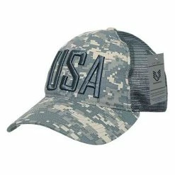 Rapid Dominance Ripstop Mens Embroidered USA Trucker Cap Hat (Camo Digital)