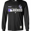 Majestic Mens MLB Colorado Rockies Distinction Tee T-Shirt Long Sleeve Baseball