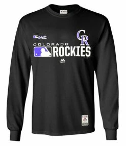 Majestic Mens MLB Colorado Rockies Distinction Tee T-Shirt Long Sleeve Baseball