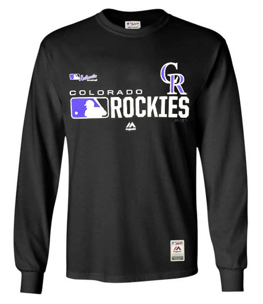 Majestic Mens MLB Colorado Rockies Distinction Tee T-Shirt Long Sleeve Baseball 1 Majestic Mens MLB Colorado Rockies Distinction Tee T-Shirt Long Sleeve Baseball