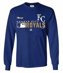 Majestic Men MLB Kansas City Royals Distinction Tee T-Shirt Long Sleeve Baseball