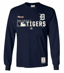 Majestic Mens MLB Detroit Tigers Distinction Tee T-Shirt Long Sleeve Baseball MI