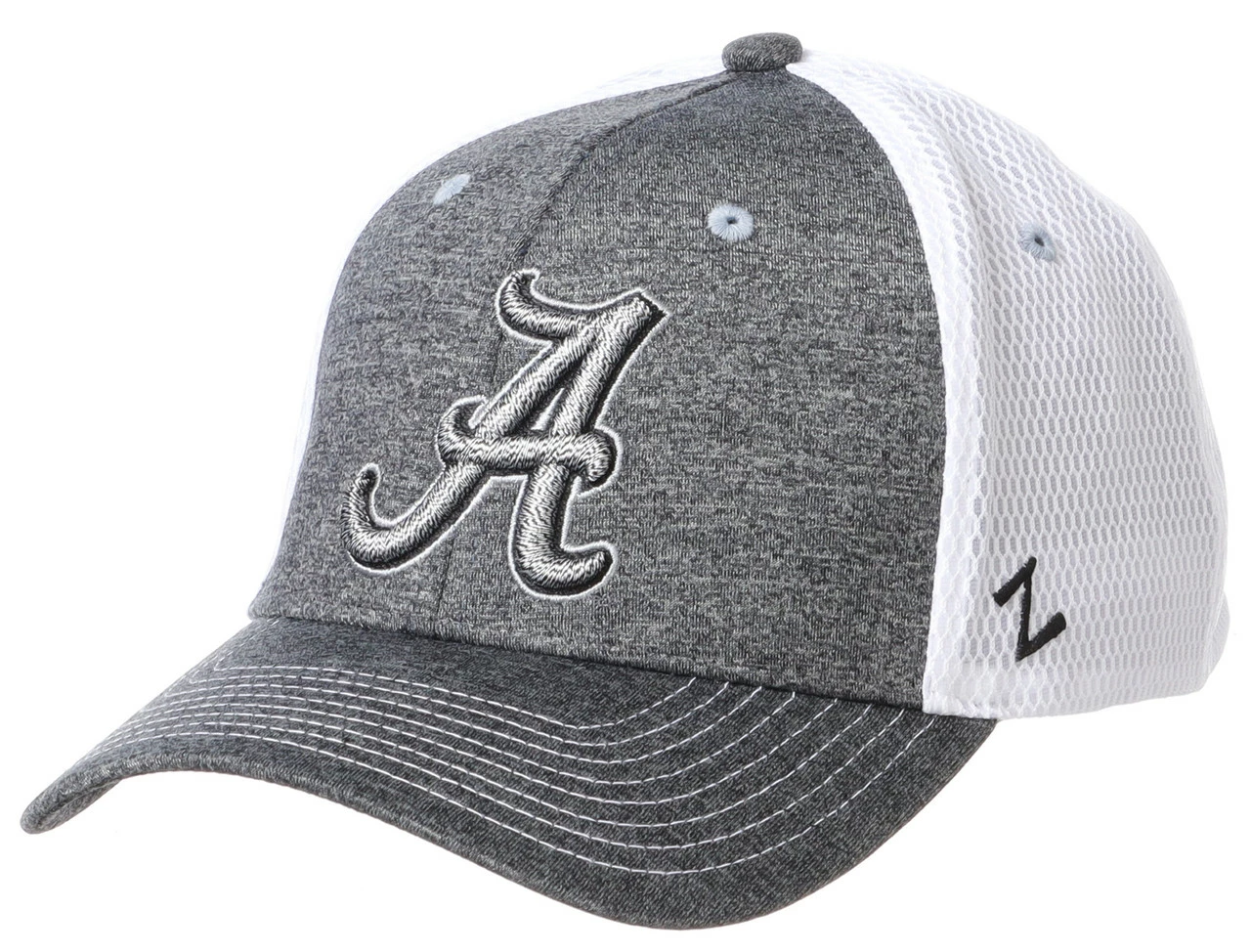 Zephyr University Of Alabama Sugarloaf �A� Logo Heather Gray/White Baseball Cap 1 Zephyr University Of Alabama Sugarloaf �A� Logo Heather Gray/White Baseball Cap