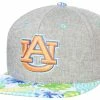 Zephyr Auburn Tigers Punchbowl Flat Brim Snap Back Baseball Cap – Gray/Floral