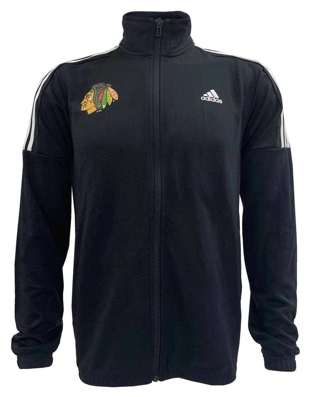 Adidas Men's NHL Chicago Blackhawks Hockey Full Zip Workout Jacket Shirt (M) 1 Adidas Men's NHL Chicago Blackhawks Hockey Full Zip Workout Jacket Shirt (M)