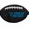 Pets First Carolina Panthers Tough Nylon Rope & Squeaker Football Dog Toy, Black