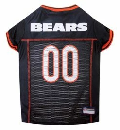 Pets First NFL Chicago Bears Screen Printed Mesh Dog Jersey - Navy Blue