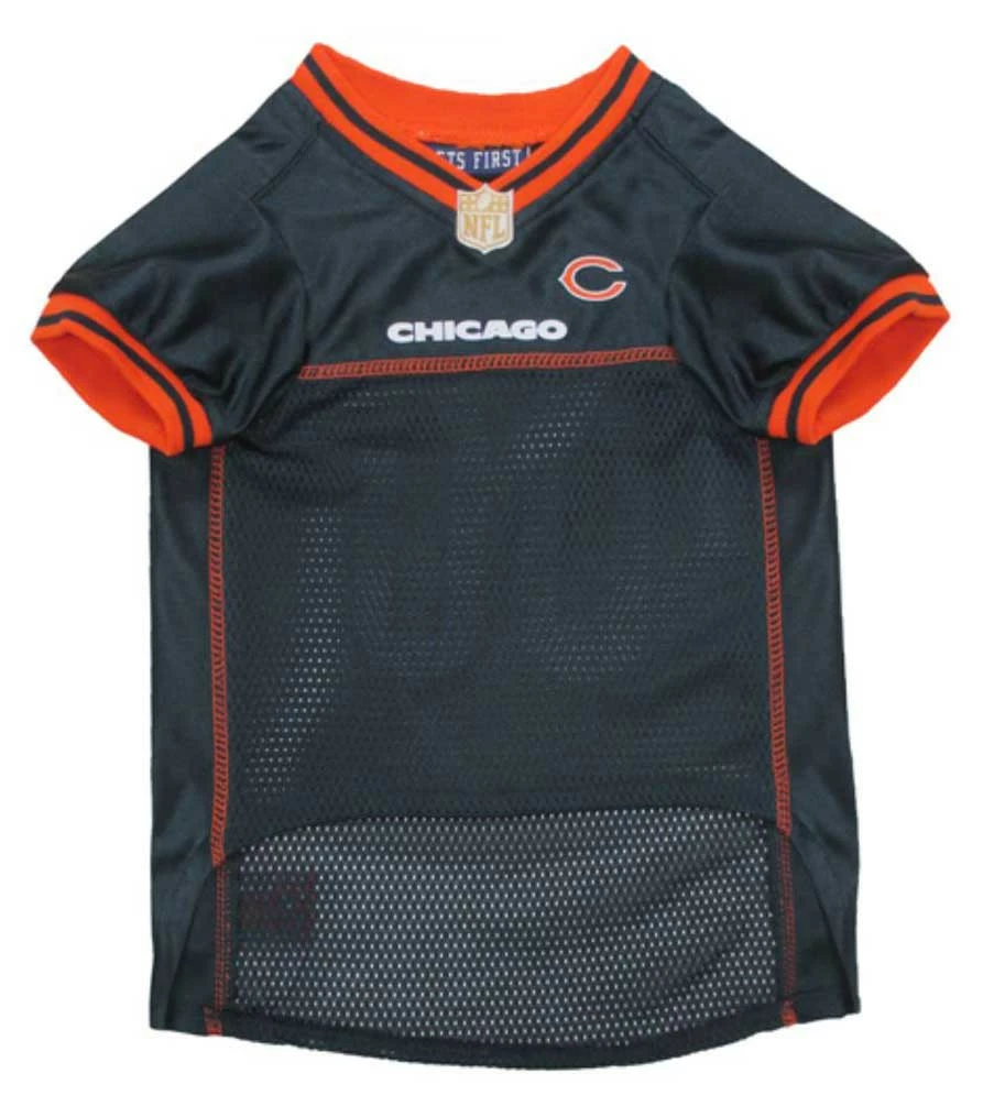 Pets First NFL Chicago Bears Screen Printed Mesh Dog Jersey - Navy Blue 2 Pets First NFL Chicago Bears Screen Printed Mesh Dog Jersey - Navy Blue - Image 2