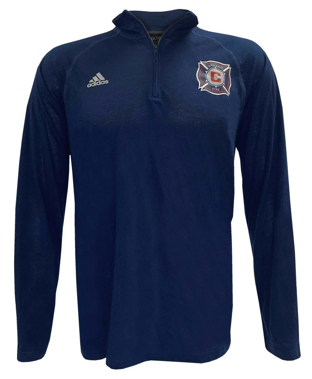 Adidas Men's MLS Chicago Fire (2 Pack) Soccer L/S ¼ Zip & S/S Tee T-Shirt (L) 2 Adidas Men's MLS Chicago Fire (2 Pack) Soccer L/S ¼ Zip & S/S Tee T-Shirt (L) - Image 2