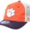 Zephyr Clemson University Stowe �Paw� Logo Unstructured Adjustable Trucker Cap
