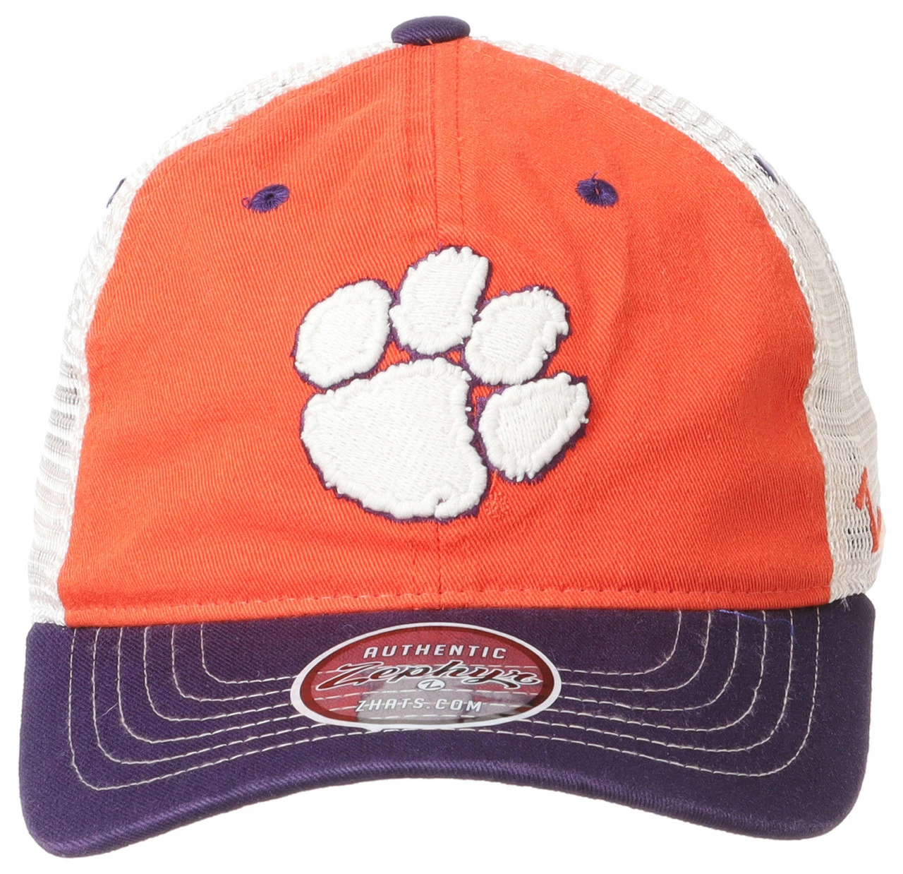 Zephyr Clemson University Stowe �Paw� Logo Unstructured Adjustable Trucker Cap 2 Zephyr Clemson University Stowe �Paw� Logo Unstructured Adjustable Trucker Cap - Image 2