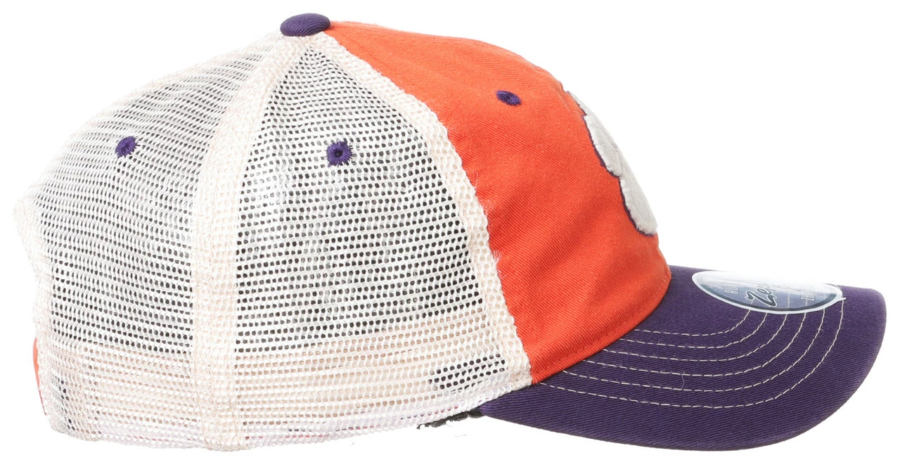 Zephyr Clemson University Stowe �Paw� Logo Unstructured Adjustable Trucker Cap 4 Zephyr Clemson University Stowe �Paw� Logo Unstructured Adjustable Trucker Cap - Image 4