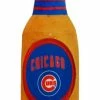 Pets First Chicago Cubs Beer Bottle Squeaker Plush Dog Toy - Brown/Blue