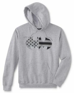 Batman Men's Hoodie Sweatshirt Super Hero DC Comics Star Stripes DCBATMANHOODIE