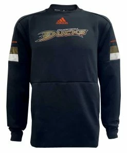 Adidas Men's NHL Anaheim Ducks Sweatshirt Hockey California Zip Pockets (M)