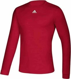 Adidas Creator Long Sleeve Tee Shirt Climalite TShirt Red EK0129