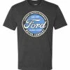 Rex Men's Ford Motor Company Short Sleeve Cotton Blend Graphic T-Shirt - Gray