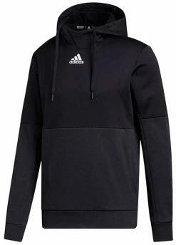 Adidas Men's Team Issue Training Pullover Hooded Sweatshirt � Black/White