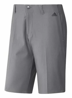 Adidas Men's Ultimate 3-Stripe Competition Moisture-Wicking Golf Shorts - Gray