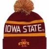 The Game Fine Gauge Knit Hat W/ Pom Knit Cap School Colors Iowa State University