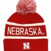 The Game Fine Gauge Knit Hat W Pom Knit Cap School Colors University Of Nebraska